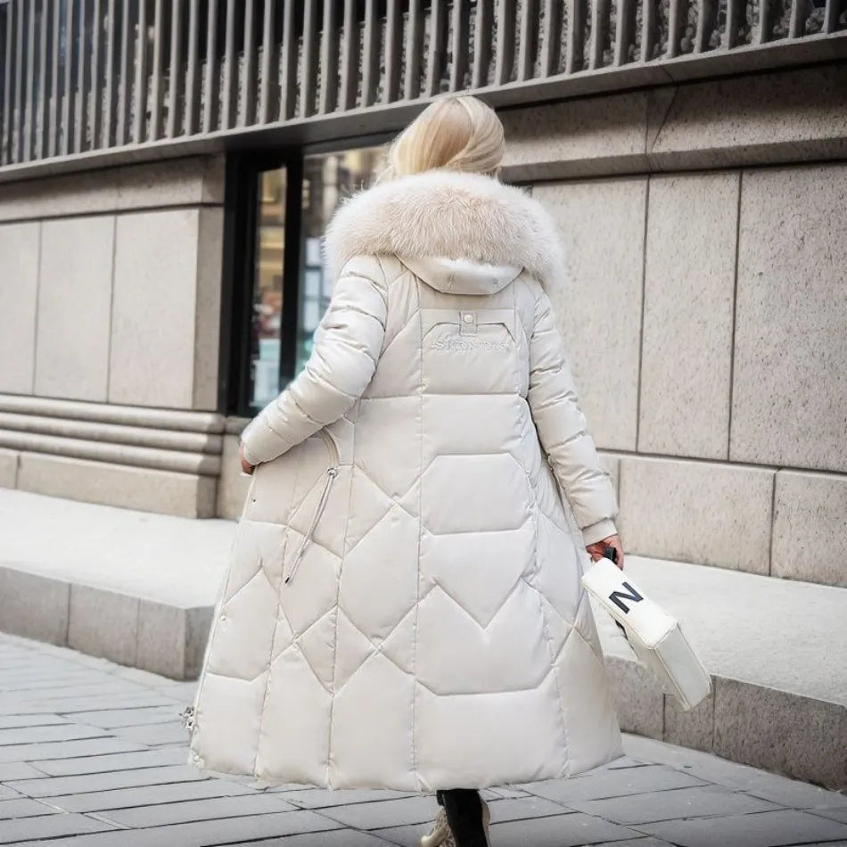 Deborah - Puffer Coat with Fur Hood