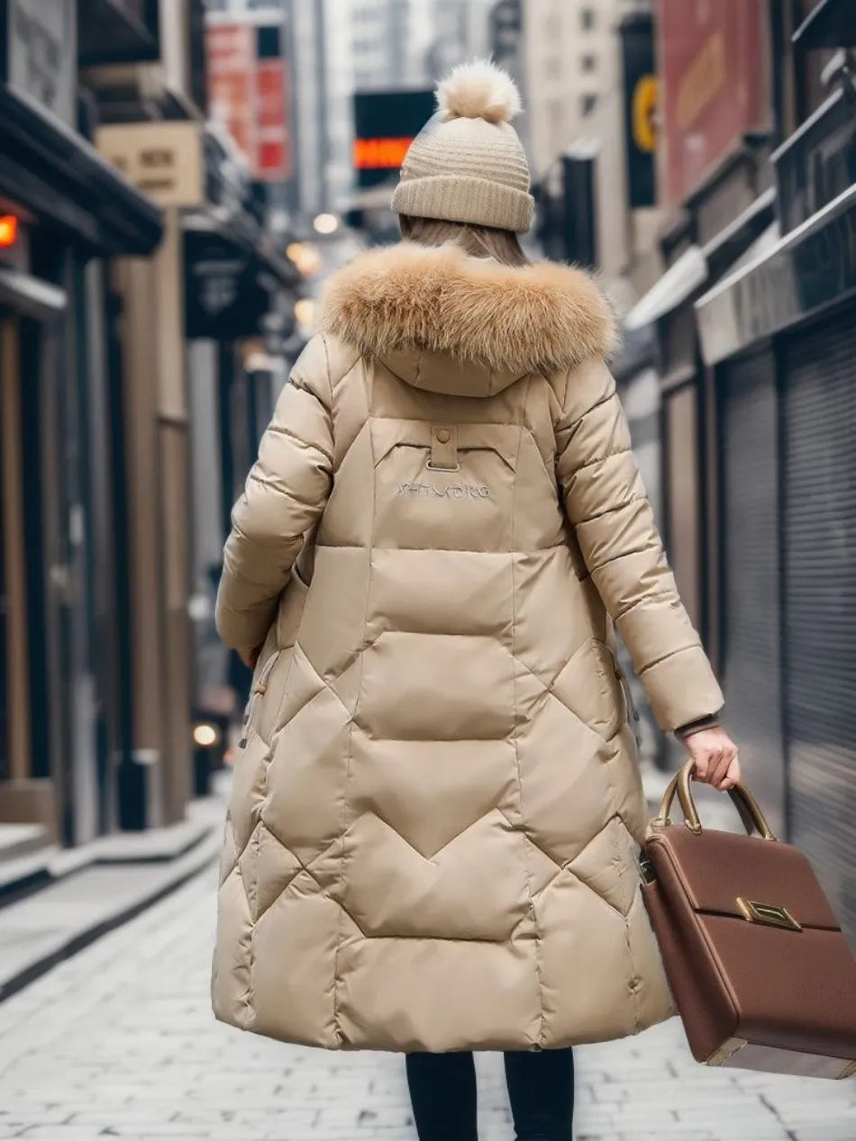 Deborah - Puffer Coat with Fur Hood