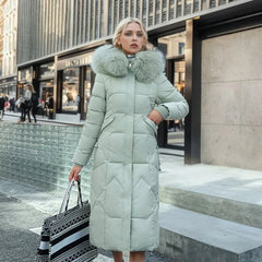 Deborah - Puffer Coat with Fur Hood