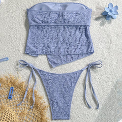 Pauline - Textured Bandeau Bikini