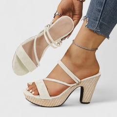 Cressida - Raffia Platform Sandals