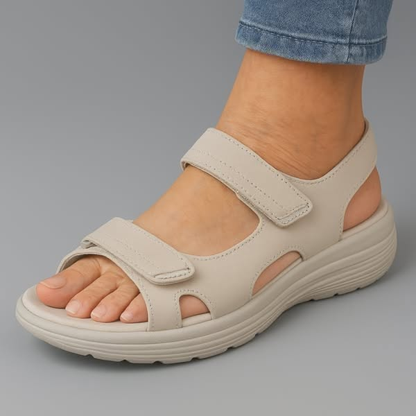 Rochelle - Velcro Sport Sandals — Grey