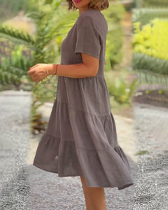 Elsie - Tiered V Neck Midi Dress