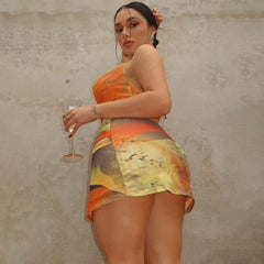Alexandra - Tie Dye Swimsuit with Sarong