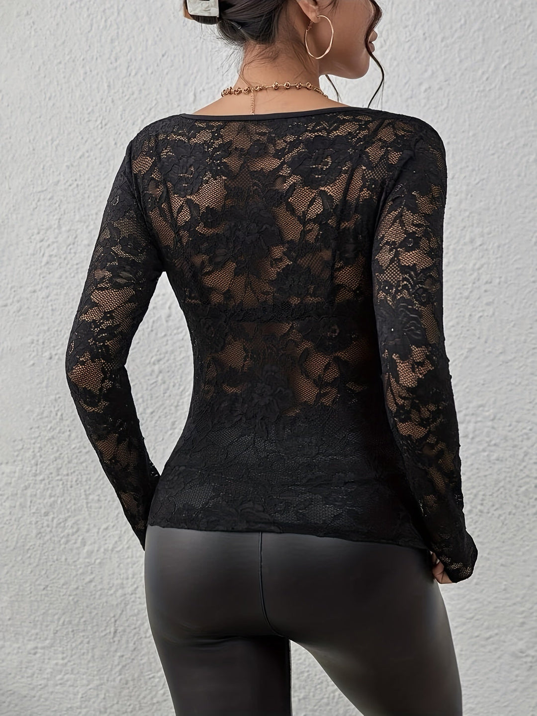 Anastasia - Lace Long Sleeve Bodysuit