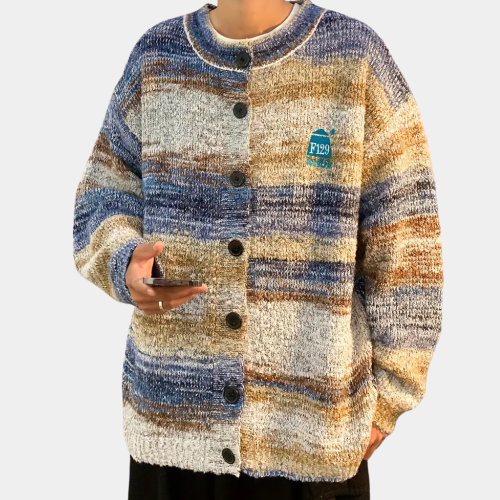 Lindsay - Striped Button Cardigan