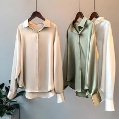 Lily - Satin Shirt with Cuffs