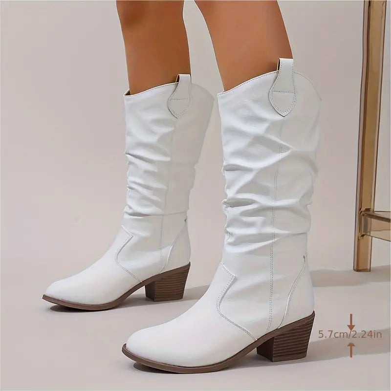 Myrtle - Slouch Heeled Boots