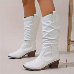 Myrtle - Slouch Heeled Boots