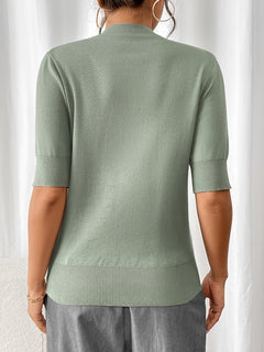 Elise - Knit Short Sleeve Top