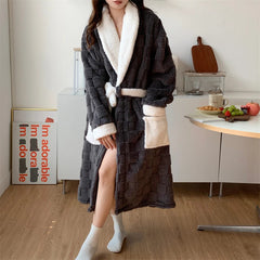 Louisa - Fleece Robe with Shawl Collar