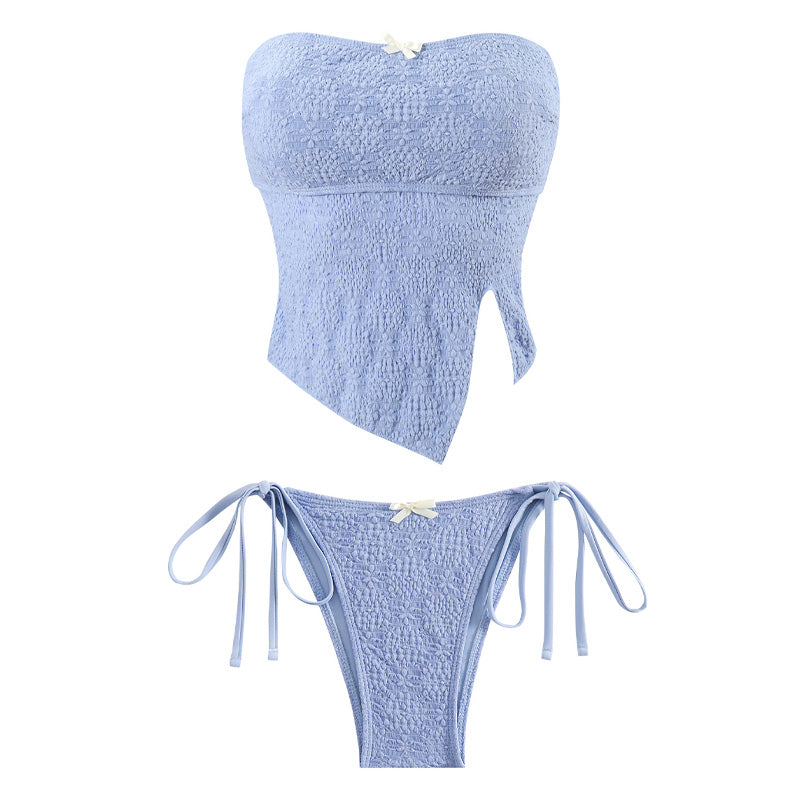 Pauline - Textured Bandeau Bikini