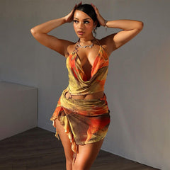 Alexandra - Tie Dye Swimsuit with Sarong