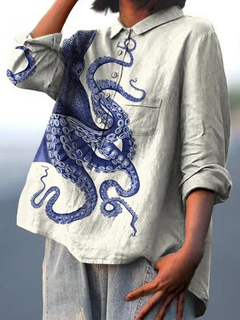 Beatrice - Octopus Art Print Top | Willa Melbourne