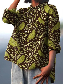 Constance - Leaf and Berry Print Shirt