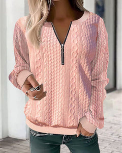 Anastasia - Cable Knit Half Zip Jumper