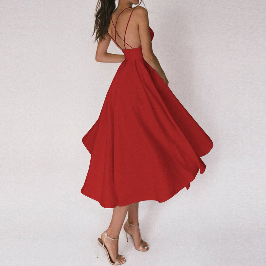 Constance - Satin Midi with Full Skirt