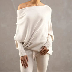 Dominique - Slouchy Off Shoulder Jumper