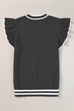Wilhelmina - Knit Top with Contrast Trim