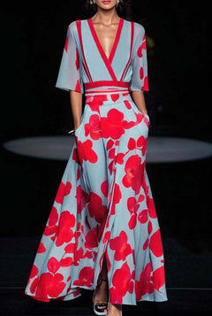 Olivia - Poppy Print Maxi Dress