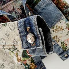 Rhiannon - Denim Jacket with Floral Panels