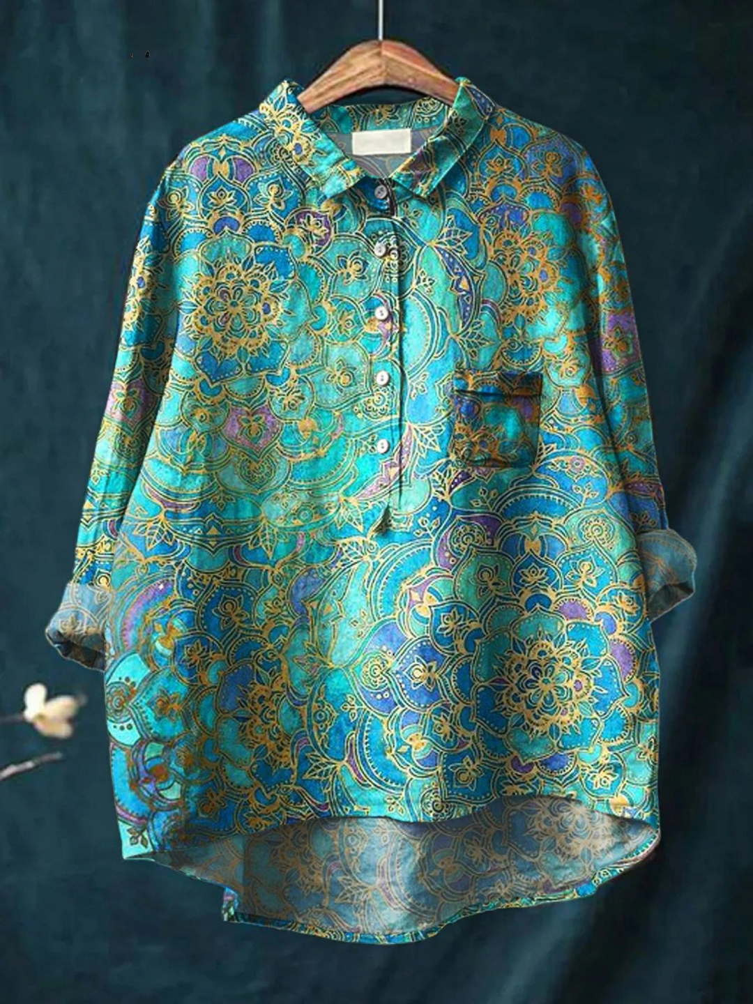 Anastasia - Retro Paisley Print Shirt — Multicoloured