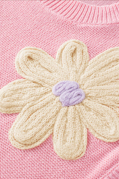 Christina - Knit Vest with 3D Flowers