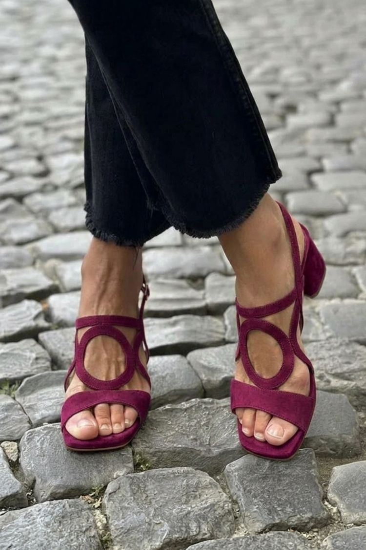 Clementine - Ring Detail Block Sandals