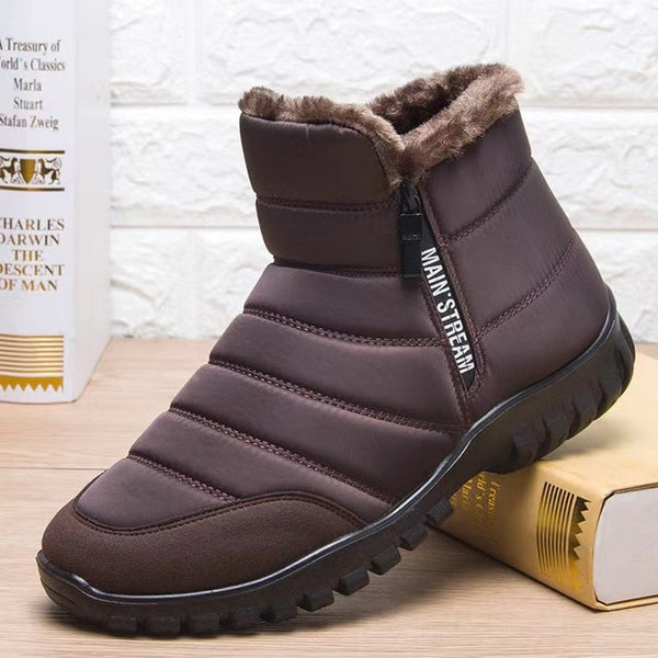 Shannon - Padded Fleece Ankle Boots — Coffee