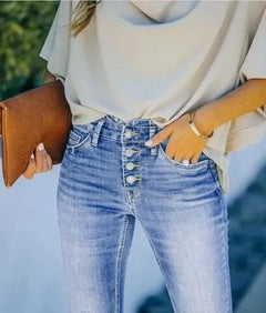 Adelaide - Button Front Flare Jeans