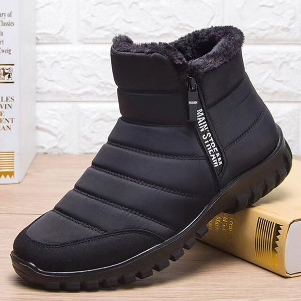 Shannon - Padded Fleece Ankle Boots — Black