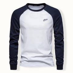 Zachary - Raglan Long Sleeve Top — White