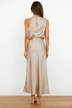Rosa - Satin Halter Slip Maxi