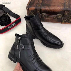 Emmeline - Slouchy Leather Ankle Boots