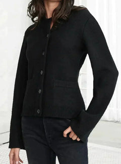 Gabrielle - Cardigan with Wide Sleeves — Black