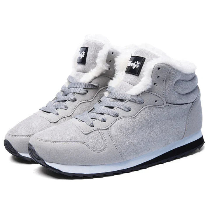 Tiffany - Fleece Lined Winter Boots — Grey