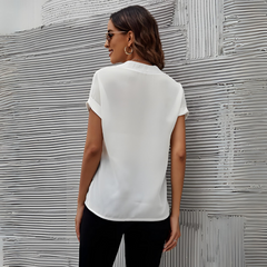 Josephine - Short Sleeve V Neck Blouse