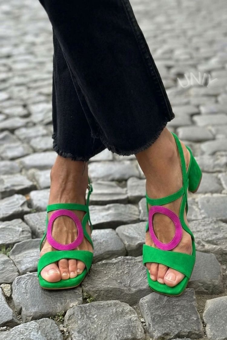 Clementine - Ring Detail Block Sandals