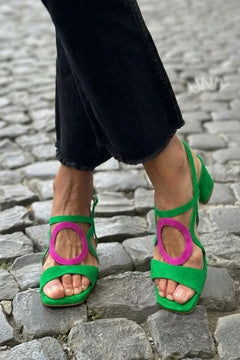 Clementine - Ring Detail Block Sandals