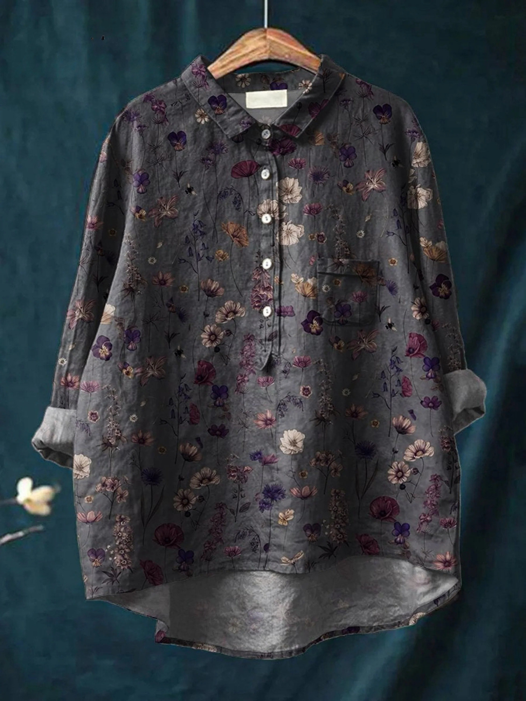 Tilda - Ditsy Floral Linen Shirt — Multicoloured