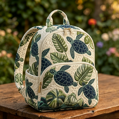 Merle - Palm Leaf Quilted Backpack