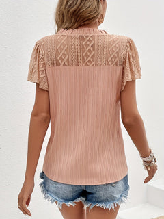 Clementine - Lace Flutter Sleeve Blouse