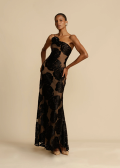 Emma - Lace Strapless Evening Gown