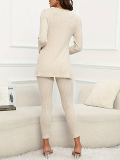 Bernadette - Ribbed Top and Leggings Set