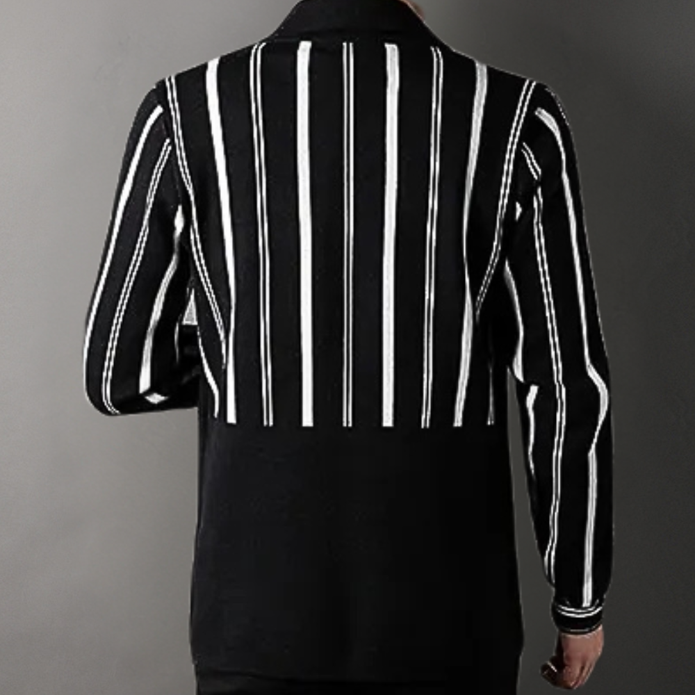 Clayton - Striped Knit Cardigan