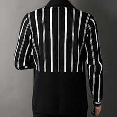 Clayton - Striped Knit Cardigan