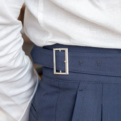 Ashton - Pleated Trousers with Buckle