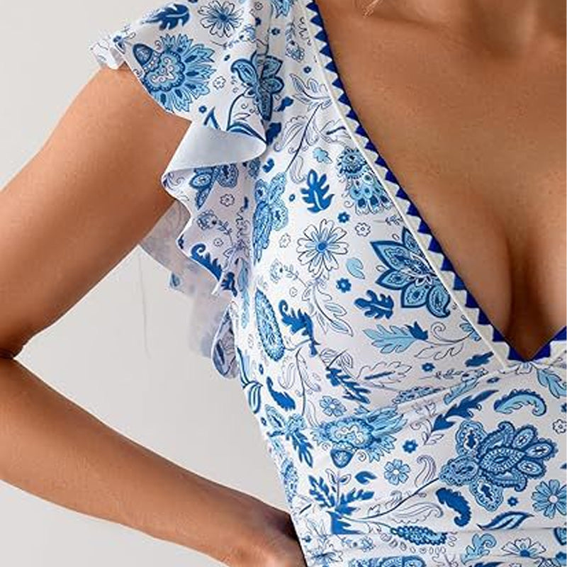 Sidonie - Porcelain Print Swimsuit