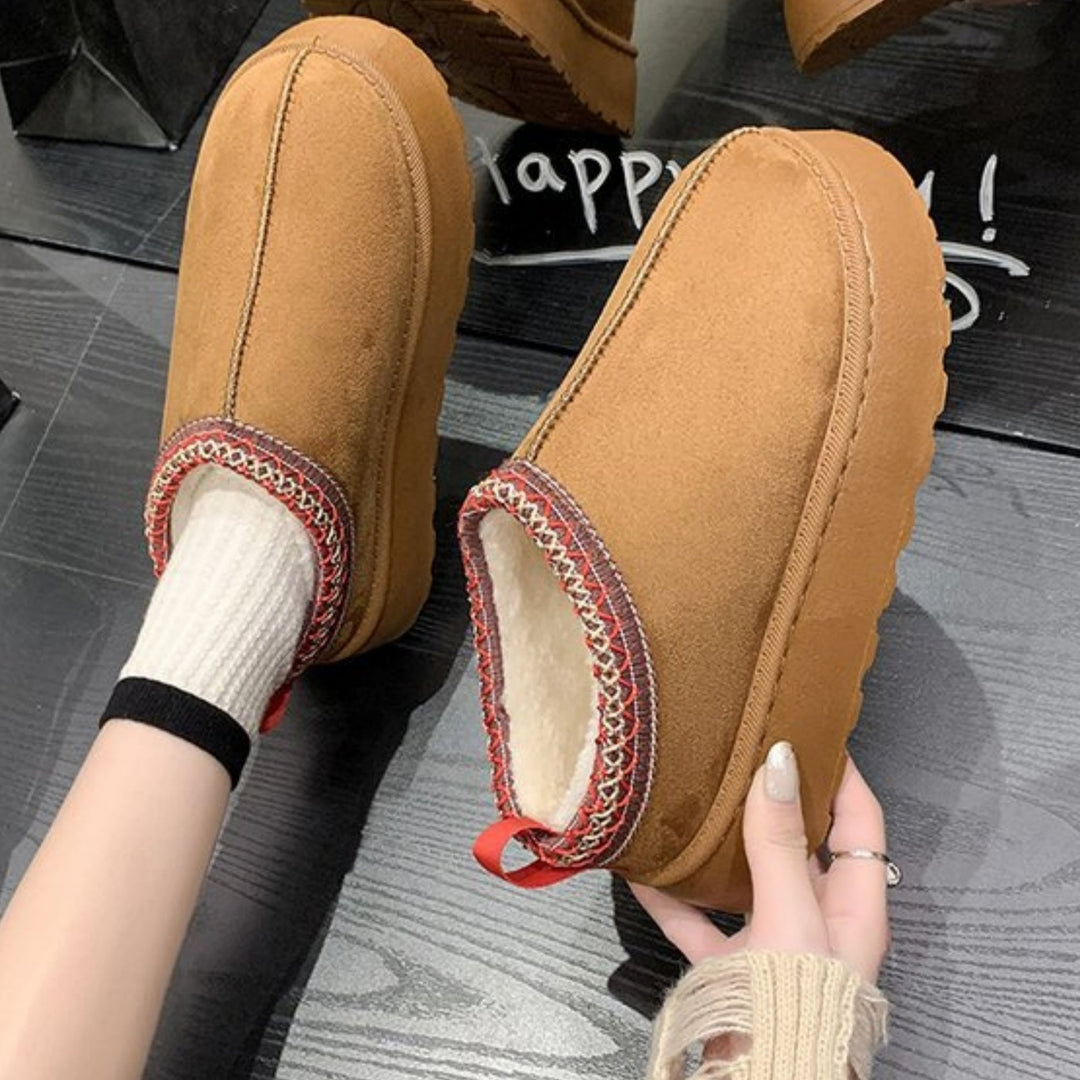 Audrey - Platform Sheepskin Slippers
