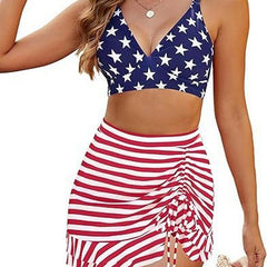 Stephanie - Leopard Bikini with Swim Skirt — Print 1